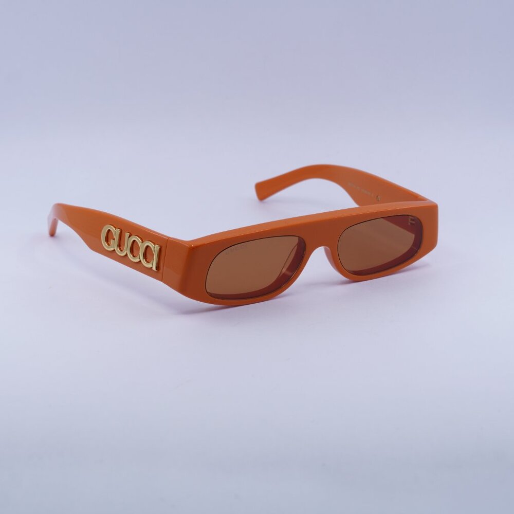 🕶️ New Gucci GG1771S 007 Sunglasses - Shiny Orange Frame, Brown Lenses - Picture 4 of 10